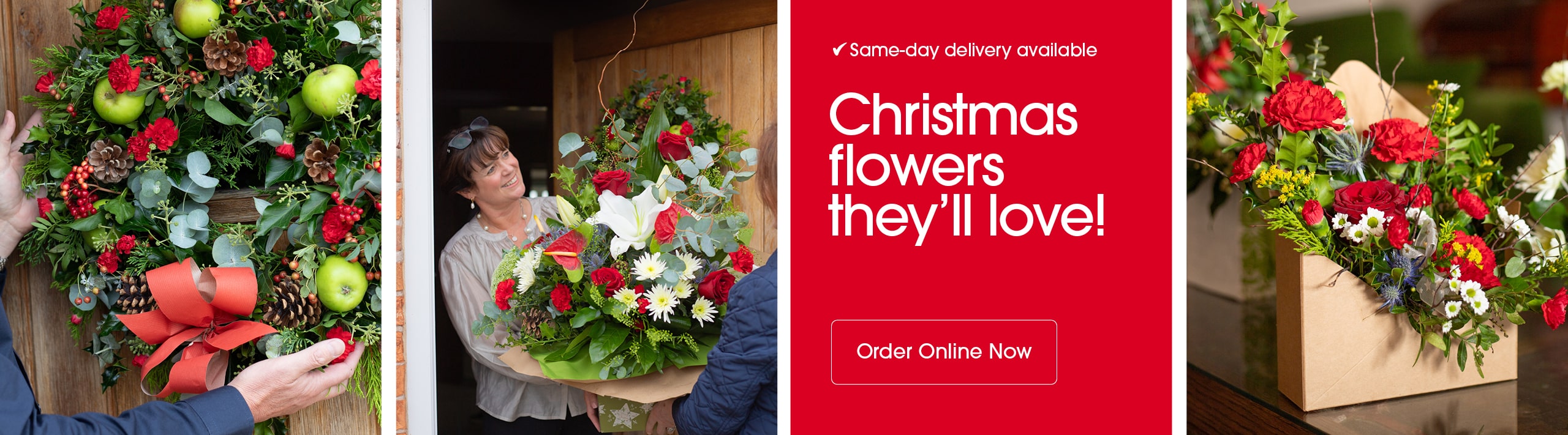 Seasonal bouquets from Rhoden Roses in Tonbridge offering same-day delivery